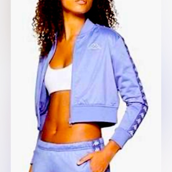 Kappa Jackets & Blazers - Kappa Banda Ponce Crop Track Jacket periwinkle XS